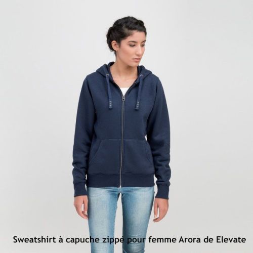 Sweatshirt à capuche zippé pour femme